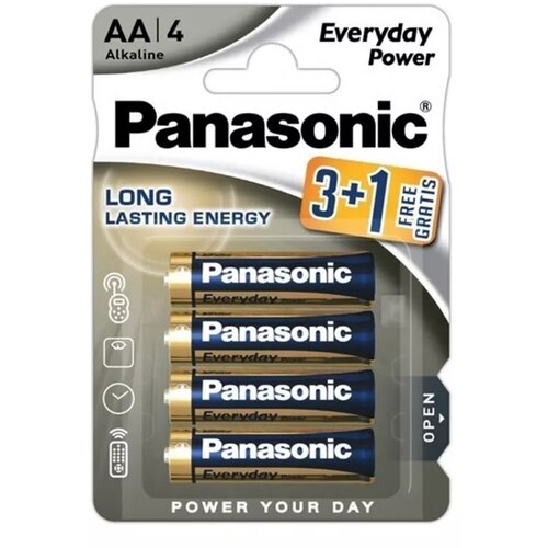 Panasonic LR6EPS4BP -AA 4kom 3+1F Alkaline Every baterije Slike
