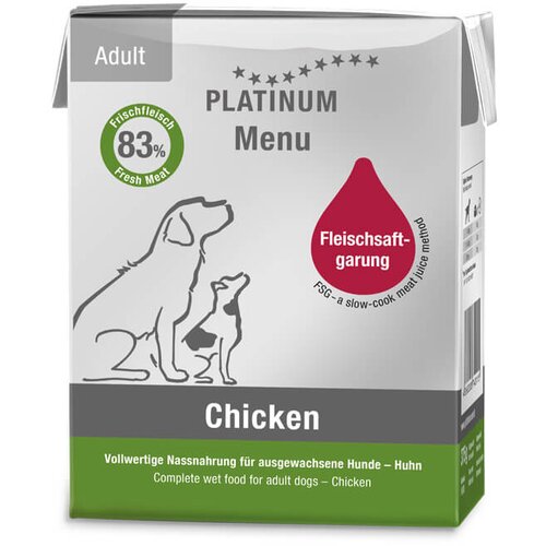Platinum menu adult chicken - vlažna hrana za pse sa piletinom (90g, 185g, 375g) 375g Cene
