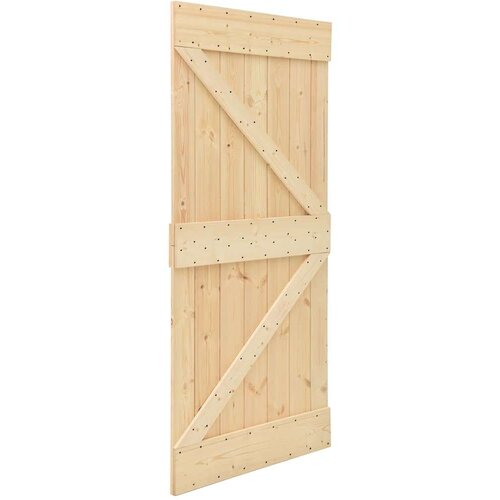 vidaXL Klizna vrata s priborom za montažu 80 x 210 cm masivna borovina Cijene