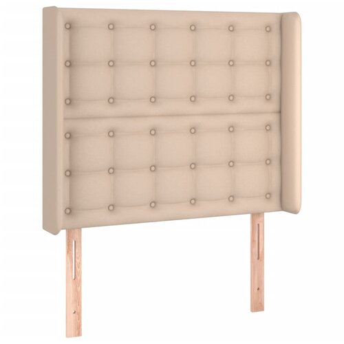  LED uzglavlje boja cappuccina 83x16x118/128 cm od umjetne kože Slike