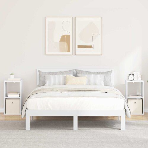  Noćni ormarić s ladicama 2 pcs Bijelo 30,5 x 27 x 59,5 cm Cene