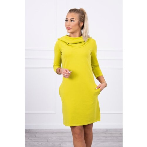 Kesi Dress with a hood and kiwi pockets Slike