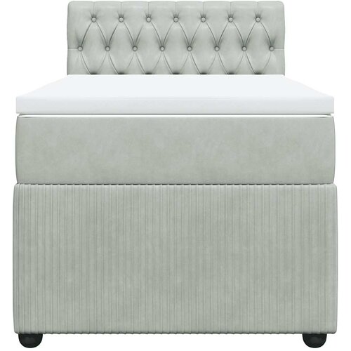 Box spring krevet s madracem svjetlosivi 90x190 cm bar&amp;scaron;unasti Slike