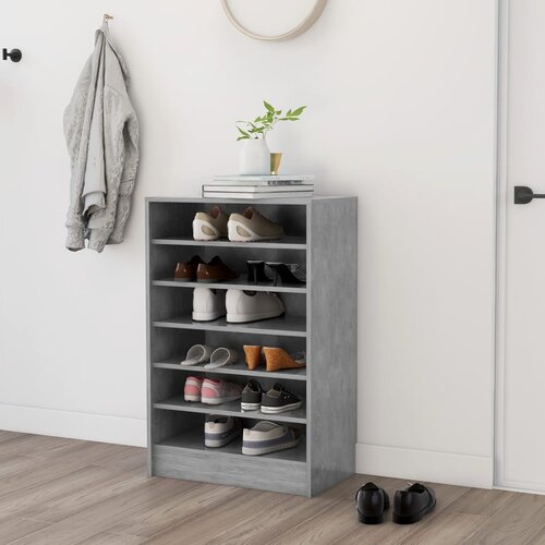 The Living Store Omara za čevlje betonsko siva 60x35x92 cm iverna plo&amp;scaron;ča - Omarica Za Čevlje, (21433945) Slike