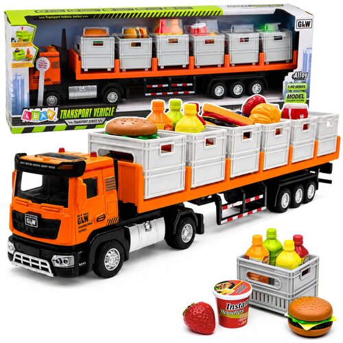 Orange Food Transport Truck 1:40 Cene