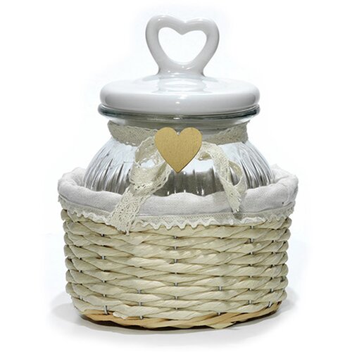 Gusto Casa Doza s pokrovom Srce Ces 1600ml / steklo, keramika, (21318224) Slike