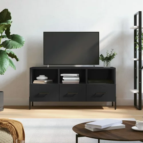 vidaXL TV omarica črna 102x36x50 cm inženirski les