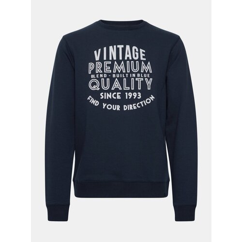Blend Dark Blue Sweatshirt with Print - Men Slike