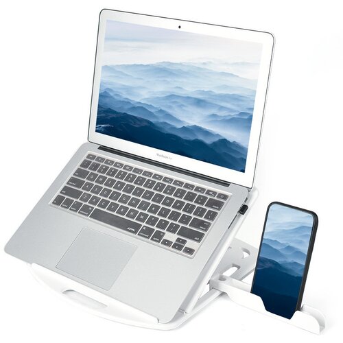 INF Ergonomsko stojalo za prenosnik z držalom za telefon White, (22105014) Cene