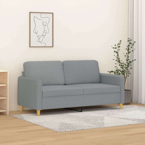  Dvosjed od tkanine svjetlosivi 140 cm Slike