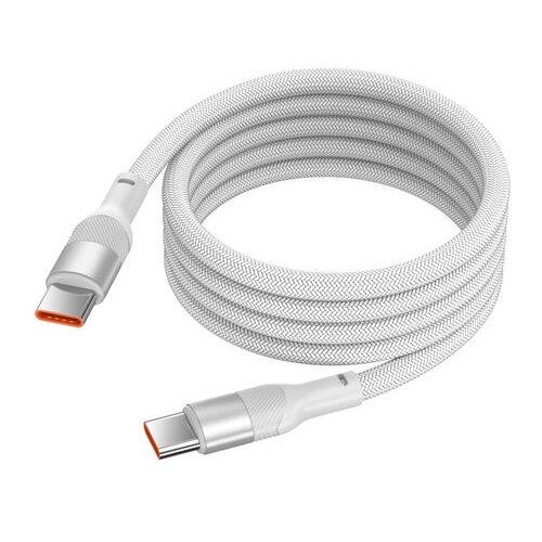 Ksix kabel USB-C na USB-C, 60W, magnetski, pleteni, 1 m, bijeli Cijene