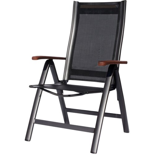 Sun Garden Crna metalna vrtna stolica Ass Comfort - Slike
