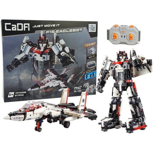 Lean Toys kocke za sestavljanje robotsko letalo, izdelano iz blokov cada, daljinsko vodenih 917 elementov lea Slike