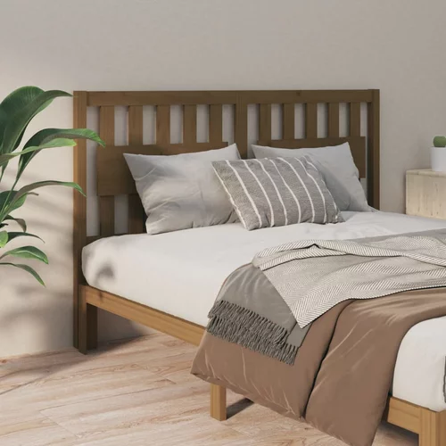  Uzglavlje za krevet boja meda 155,5x4x100 cm masivna borovina