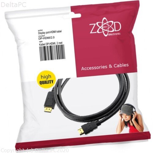 Kabel display port na hdmi, duzina 2.0 m Slike