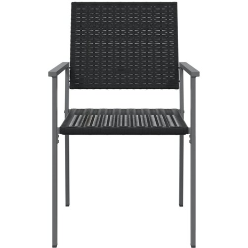  Vrtne stolice 4 kom crne 54 x 62,5 x 89 cm od poliratana Slike