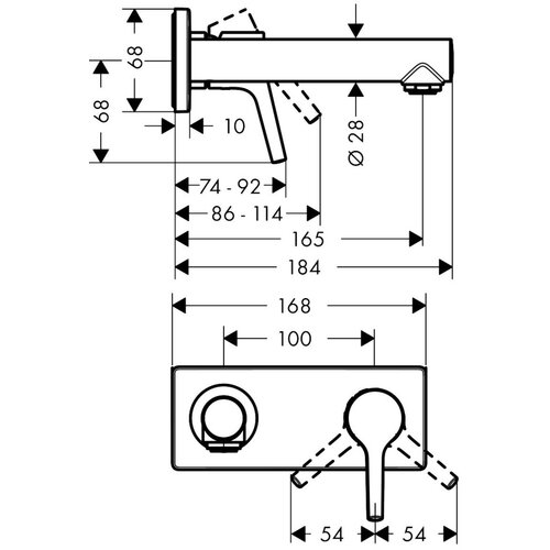 Hansgrohe Talis S ugradna maska za umivaonik 72110000 Slike