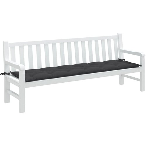VidaXL Jastuk za vrtnu klupu pro&amp;scaron;arano antracit 200x50x7 cm tkanine Slike