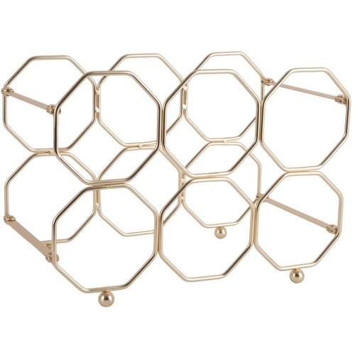 PT LIVING Kovinsko zložljivo držalo za vino v zlati barvi PT LIVING Honeycomb Cene