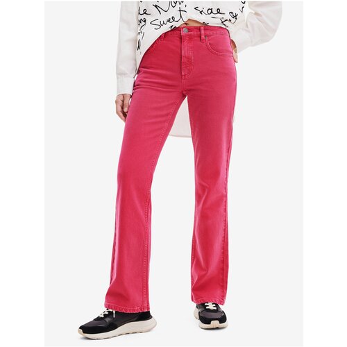 Desigual Pink Women's Bootcut Jeans Oslo - Women Cene