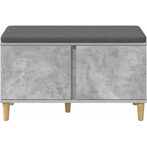  Klupa za hodnik s jastukom Betonsko Siva 80 x 38 x 46 cm Slike