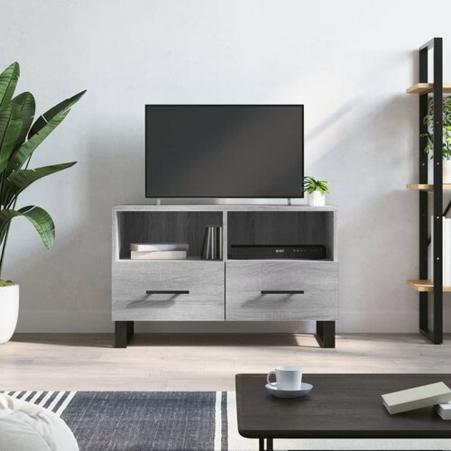 VidaXL TV omarica siva sonoma 80x36x50 cm inženirski les Slike