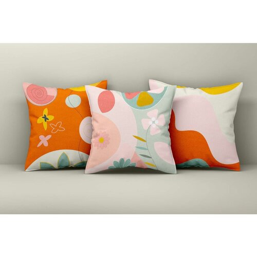 WALLXPERT Asr_plw25 - 9 multicolor cushion cover set (3 pieces) Cene