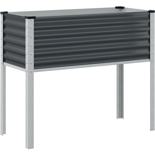 Maison Chic Vrtno korito - Greda - Cvetlični Lonec antracit 100x41x90 cm jeklo, (21788756) Slike