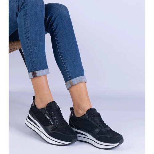 Gemre Black women's platform sneakers Elenora Cene
