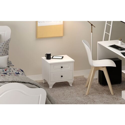 Hanah home Noćni stočić Rb-118, 45x45x40 cm, Beli Cene