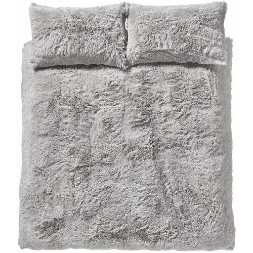 Catherine Lansfield Siva podesiva posteljina za bračni krevet 230x220 cm Cuddly Deep Pile -