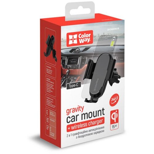 COLORWAY Bežični punjač za automobil Air Vent 15W Crni Cijene