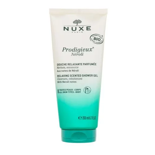 Nuxe Prodigieux Néroli Relaxing Scented Shower Gel gel za prhanje z vonjem nerolija in bergamotke 200 ml za ženske