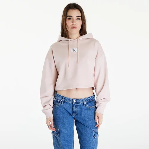 Calvin Klein Sweater majica roza / crna / bijela