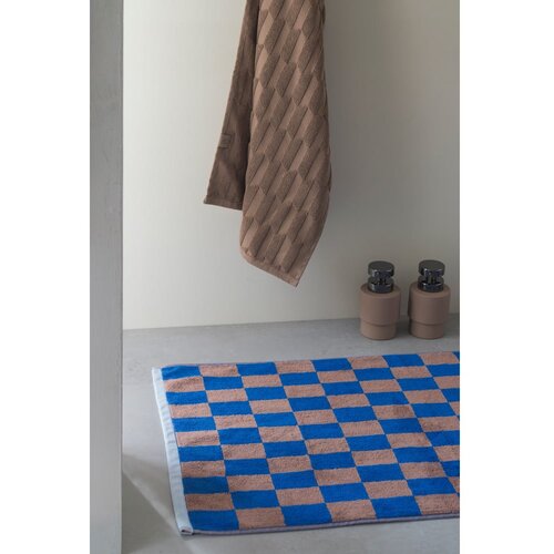 Mette Ditmer Denmark Modra/rjava kopalni&amp;scaron;ka preproga iz organskega bombaža 50x80 cm Retro &amp;ndash; Slike