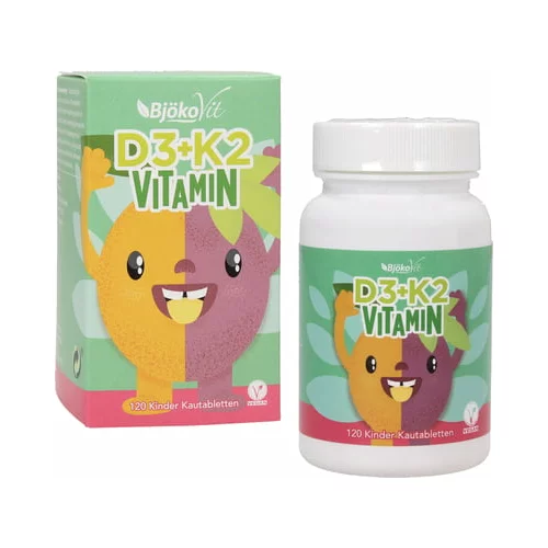 BjökoVit vitamin D3 + K2 dječje tablete za žvakanje