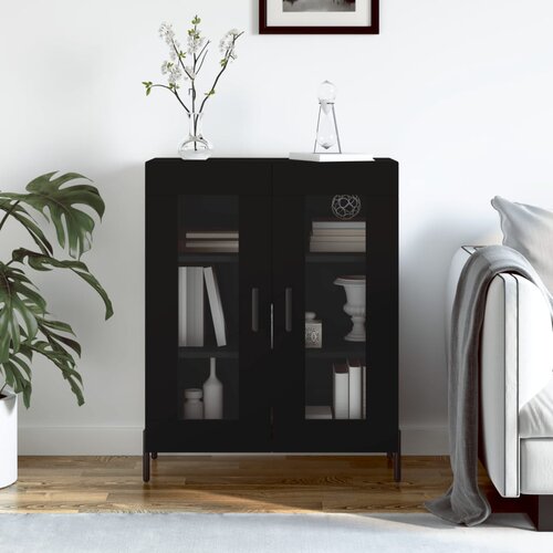 vidaXL Komoda crna 69 5 x 34 x 90 cm od konstruiranog drva Cijene