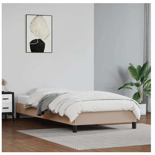 VidaXL Posteljni okvir kapucino 90x190 cm umetno usnje Slike