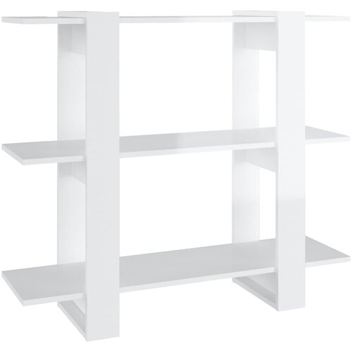 Maison Chic Knjižna omara - Knjižni regal visok sijaj bela 100x30x87 cm, (21723156) Slike