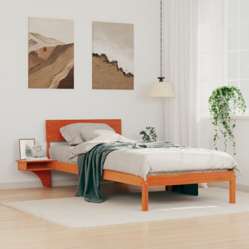  Konstrukcija postelje z vzglavjem Voskast rjav 90 x 200 cm, (5000124149) Cene