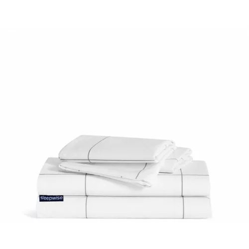 sleepwise Soft Wonder-Edition posteljina, Kockast Sivo / Bijela