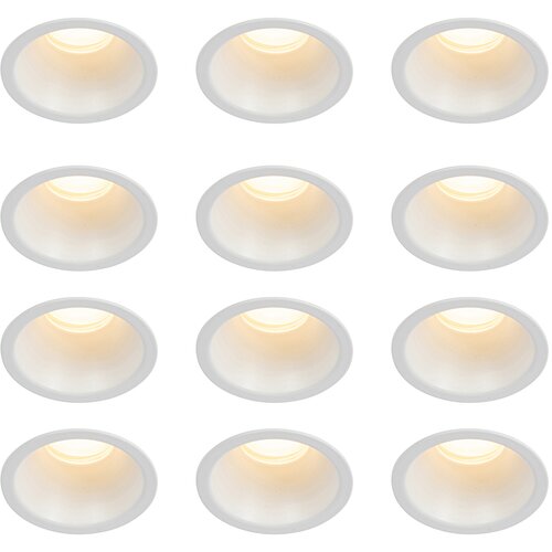 QAZQA Set van 12 inbouwspots wit GU10 35mm IP44 - Dept Cene