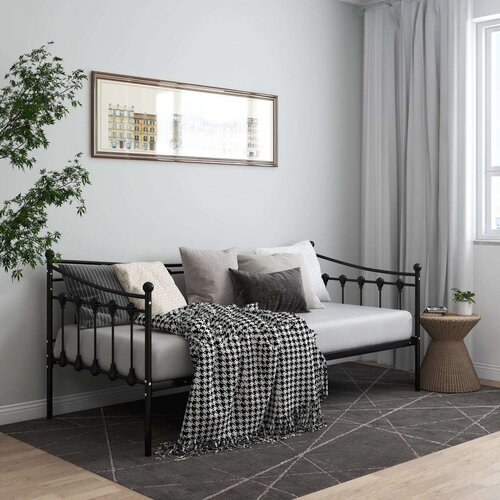  Okvir za krevet na razvlačenje crni metalni 90 x 200 cm Cijene