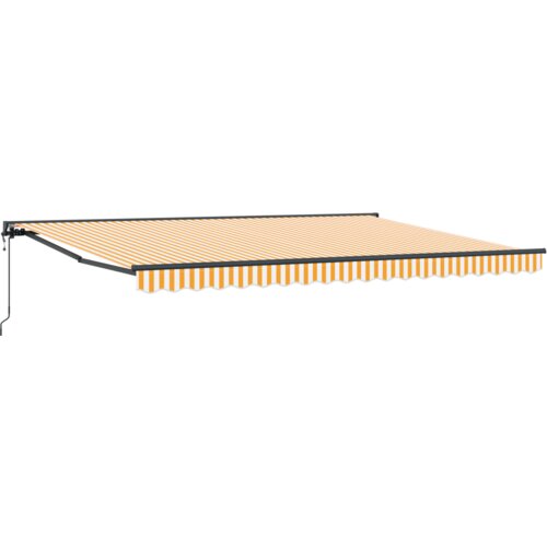 VidaXL Skrovita tenda Narančasta i bijela 450x300 cm Slike
