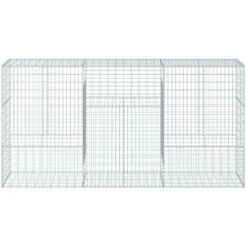 VidaXL Gabionska ko&amp;scaron;ara s poklopcem 300x50x150 cm pocinčano željezo Slike