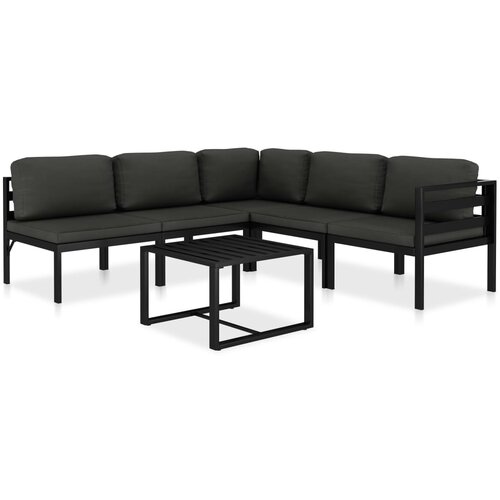 VidaXL 6-dijelna vrtna garnitura s jastucima aluminijska antracit Slike