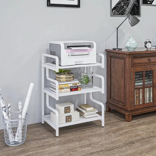  Stalak/stol za printer s 3 razine i prostorom za pohranu 55 x 40 x 77 cm Slike
