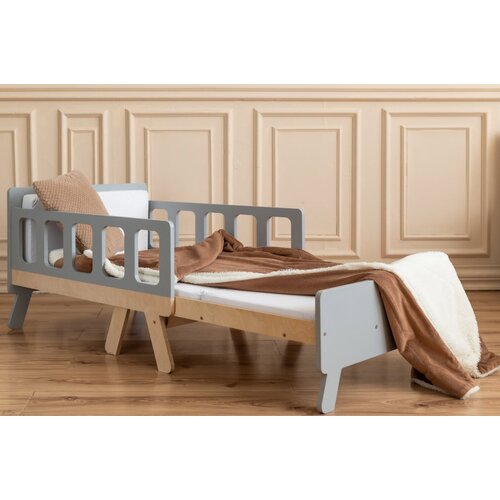 ToddlerInFamily MONTESSORI POSTELJA GROW (VE� BARV)-Natur/Siva Cene