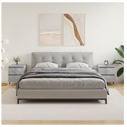 vidaXL Noćni ormarići 2 kom boja betona 40x35x50 cm konstruirano drvo Cijene