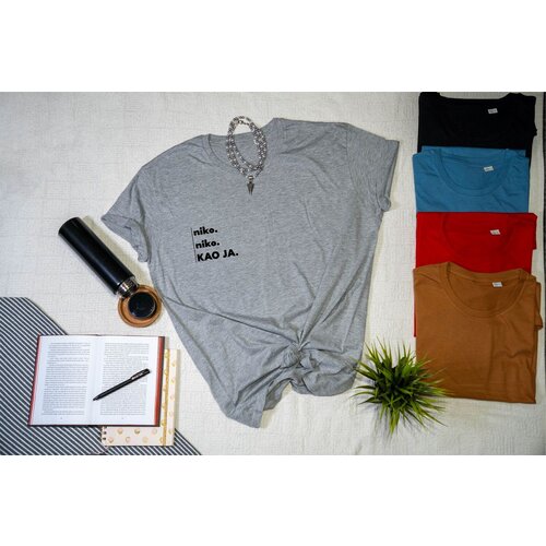 NIKO kao ja - Unisex majica Pepeljasta S Cene